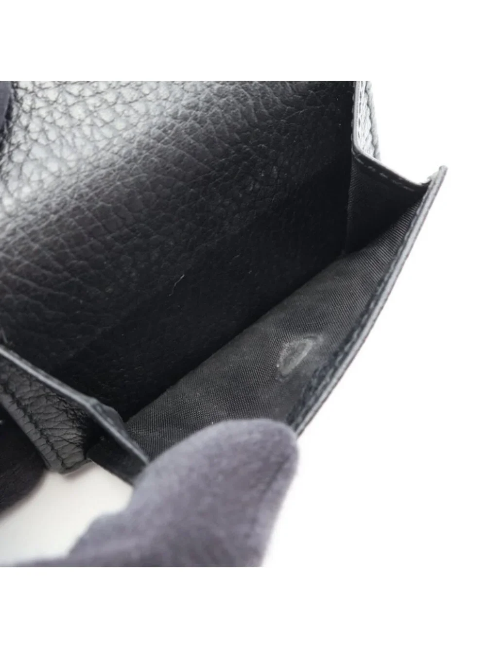 Gucci Trifold Wallet Petit Marmont Black Leather GG